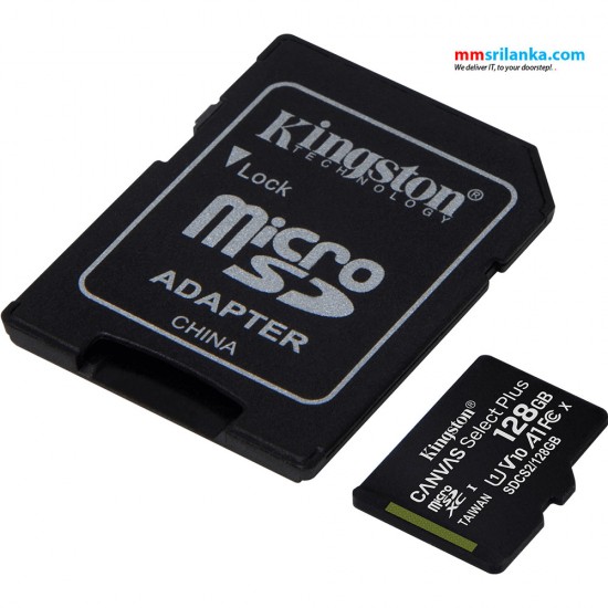 Kingston SDCS/128GB Canvas Select 128GB MicroSD UHS-I Class 10 memory card (2Y)