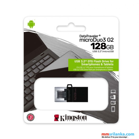 Kingston 128GB MicroDuo 3.0 USB Flash OTG Drive