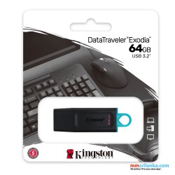 Kingston 64GB Exodia USB Flash Drive, USB 3.2 Pen Drive/ Flash Drive (5Y)