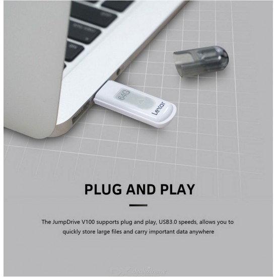 Lexar JumpDrive V100 USB 3.0 64GB Flash Drive