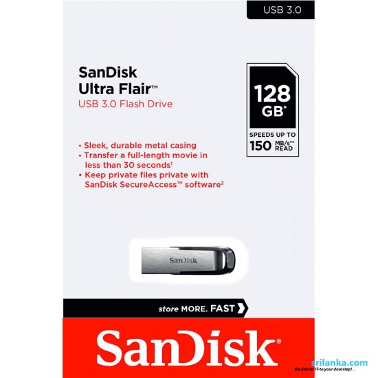 Sandisk Ultra Flair 128GB USB 3.0 Pendrive (5Y)