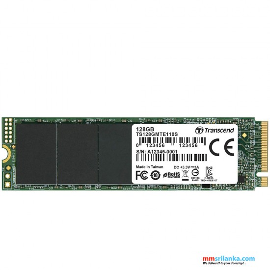 Transcend NVMe PCIe Gen3 X4 MTE110S M.2 SSD Drive