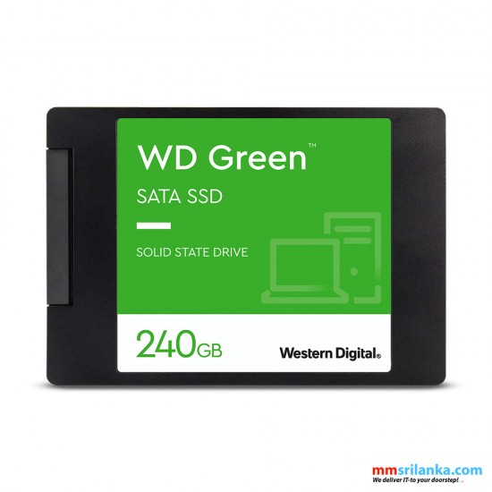 WD Green 240GB Internal PC SSD Solid State Drive - SATA III 6 Gb/s, 2.5"/7mm, Up to 550 MB/s - WDS240G2G0A (2Y)