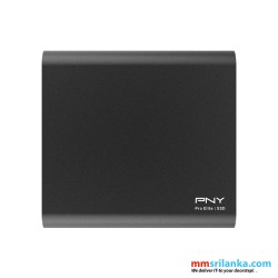PNY Pro Elite 500GB USB 3.1 Gen 2 Type-C Portable SSD (2Y)