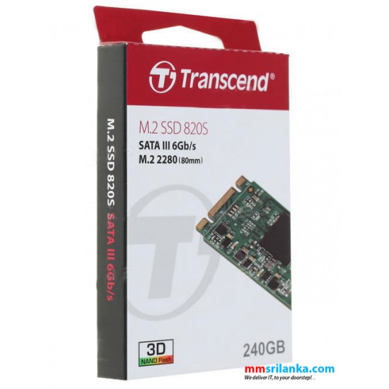 Transcend M.2 SSD 820S SATA III 6Gb/s 2280 (80mm) 240GB