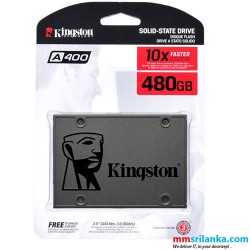 Kingston A400 SSD 480GB SATA 3 2.5 Inch Solid State Drive For Desktops And Notebooks