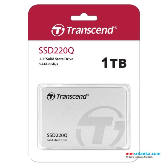 Transcend SSD220Q 1TB, 2.5" SSD SATA 6Gb/s Solid State Drive 1TB (3Y)