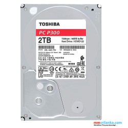 Toshiba 2TB P300 Desktop PC Internal Hard Drive 7200 RPM SATA 6Gb/s 64 MB Cache 3.5 inch - HDWD120UZSVA