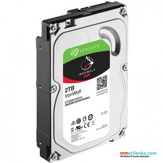 Seagate IronWolf 2TB NAS Internal Hard Drive – 3.5 Inch SATA 6Gb/s 5900 RPM 64MB Cache for RAID Network Attached Storage