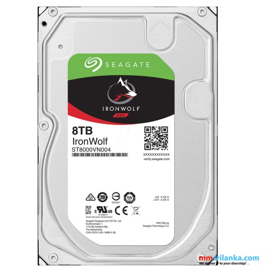 Seagate IronWolf 8TB NAS Internal Hard Drive – 3.5 Inch SATA 6Gb/S 7200 RPM 256MB Cache For RAID Network Attached Storage (3Y)