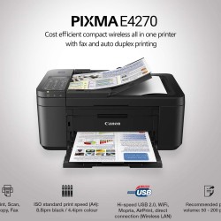 Canon PIXMA E4270 Wireless All-In-One with Fax and automatic 2-sided printing