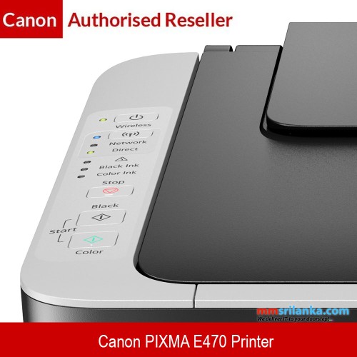 Canon PIXMA E470 Ink Efficient Wireless All-In-One Printer (Print/Scan/Copy/WiFi)