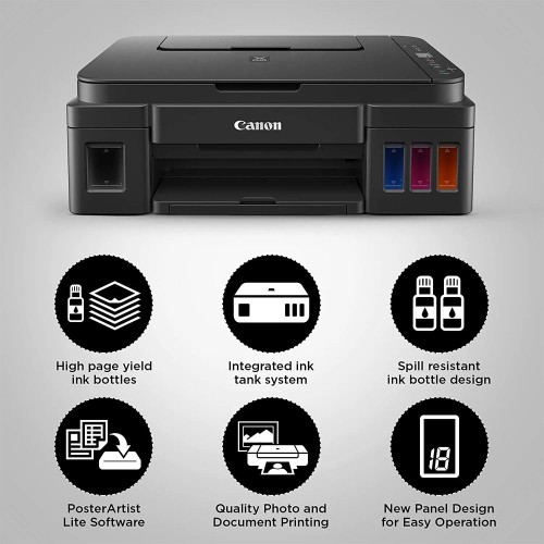 Canon Pixma G2010 All in One Refillable Ink Tank Printer (Print/Scan/Copy) (1Y)