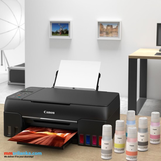 Canon PIXMA G670 Refillable ( Print| Scan| Copy | Wireless) Ink Tank Photo Printer (1Y)