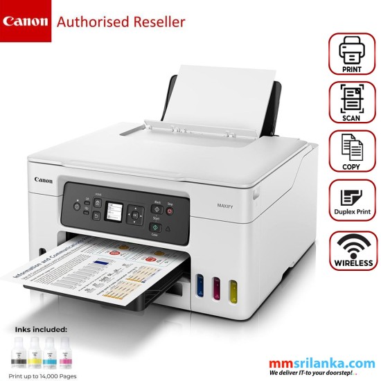 CANON MAXIFY GX3070 - High-Performance 3-IN-1 Wireless MegaTank Printer (1Y)