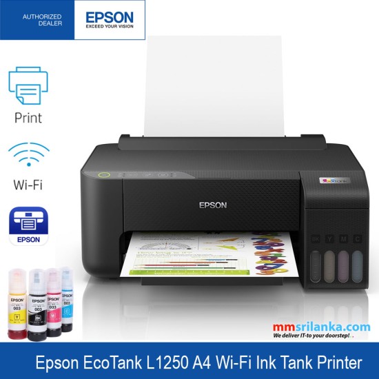 Epson EcoTank L1250 A4 Wi-Fi Ink Tank Printer (1Y)