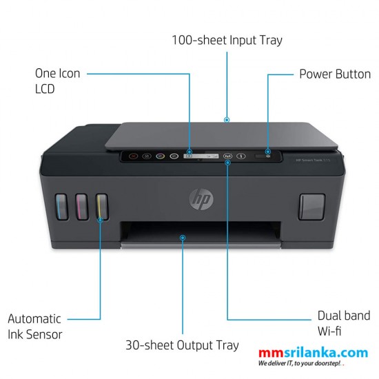 HP Smart Tank 515 Wireless All-in-One Print, scan, copy, wireless