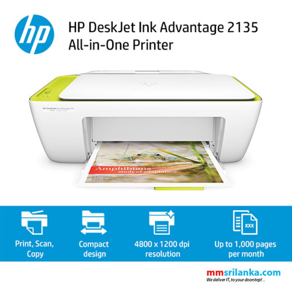 Hp Deskjet Ink Advantage 2135 All In One Printer Printer Scanner Copy