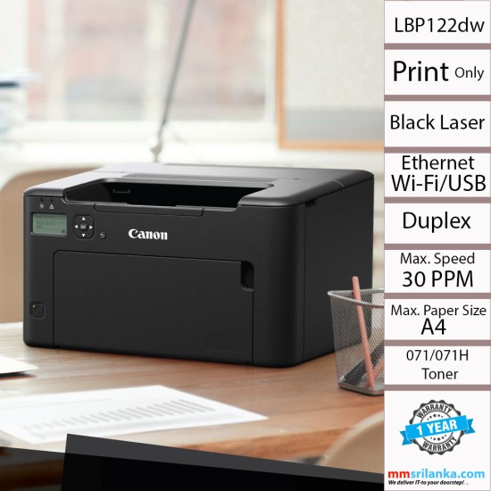 Canon imageCLASS LBP122dw - Wireless, 2-Sided Laser Printer, Works with Alexa (1Y)