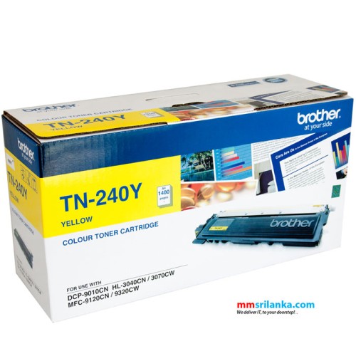 Brother TN-240 Yellow Toner Cartridge for HL-3040CN/3045/3070/3075/DCP9010/MFC9120/9125/9320/9325