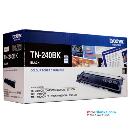 Brother TN-240 Black Toner Cartridge for HL-3040CN/3045/3070/3075/DCP9010/MFC9120/9125/9320/9325