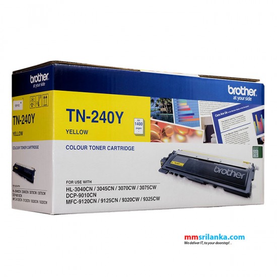 Brother TN-240 Yellow Toner Cartridge for HL-3040CN/3045/3070/3075/DCP9010/MFC9120/9125/9320/9325