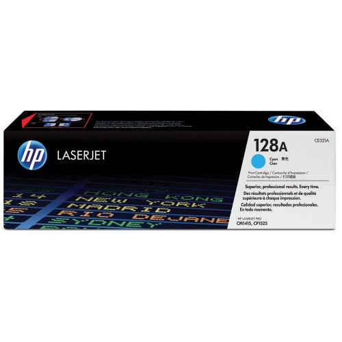 HP 128A Cyan Toner Cartridge CE321A For HP CP1525