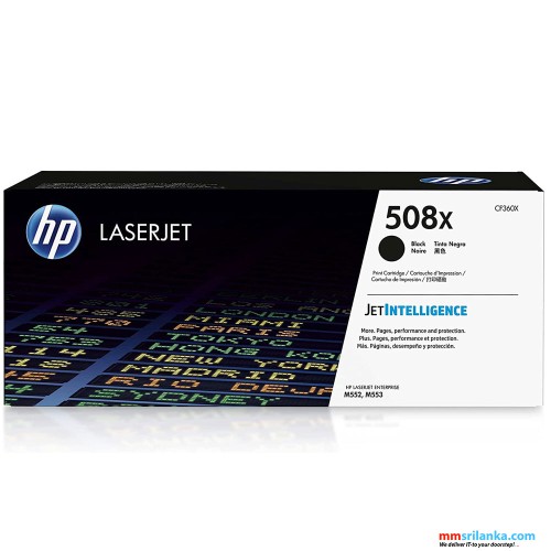 HP 508X High Yield Black Original LaserJet Toner Cartridge, CF360X