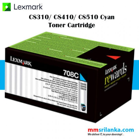 Lexmark 708 Cyan Toner Cartridge for CS310/CS410/CS510
