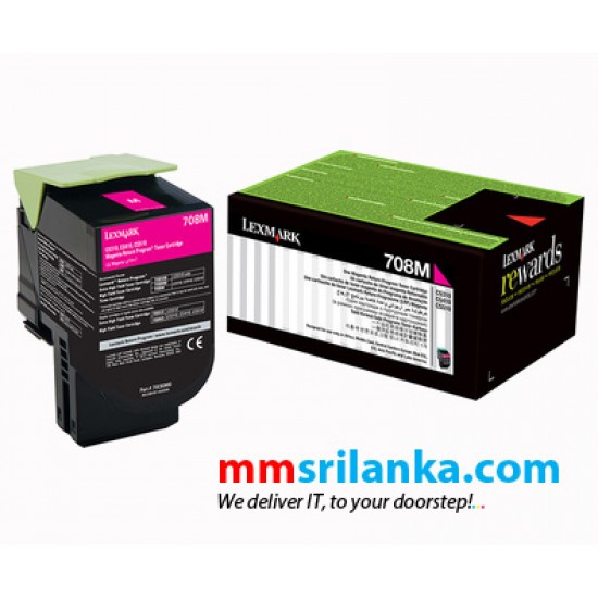 Lexmark 708HM Magenta High Yield Toner Cartridge for CS310/CS410/CS510