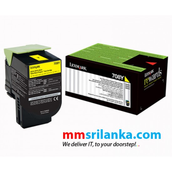 Lexmark 708HY Yellow High Yield Toner Cartridge for CS310/CS410/CS510