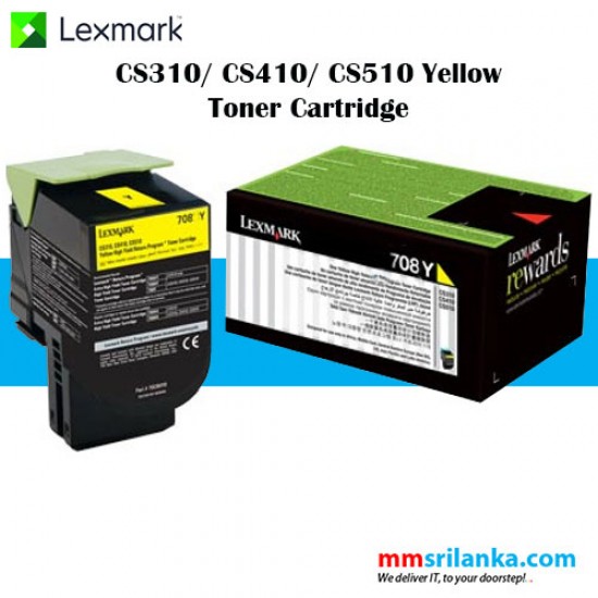 Lexmark 708 Yellow Toner Cartridge for CS310/CS410/CS510